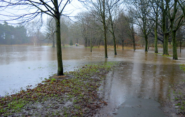 Haslam Park, Preston underwater