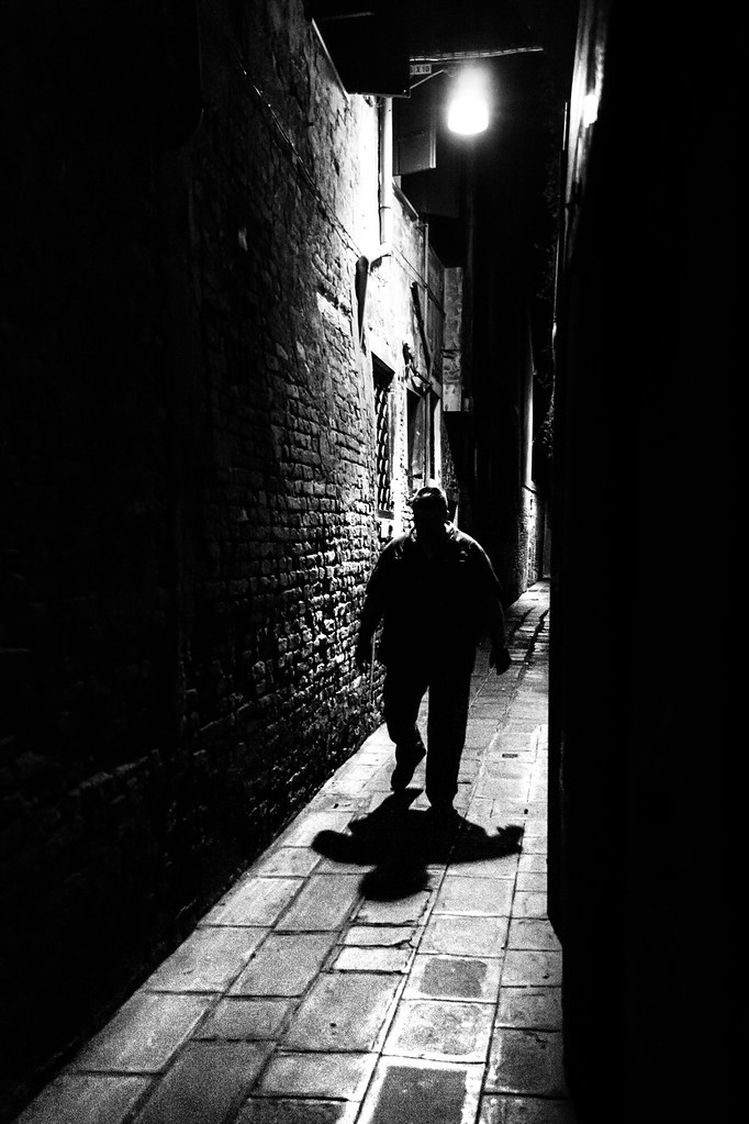 The big guy - Venice, Italy - Black and white street photography