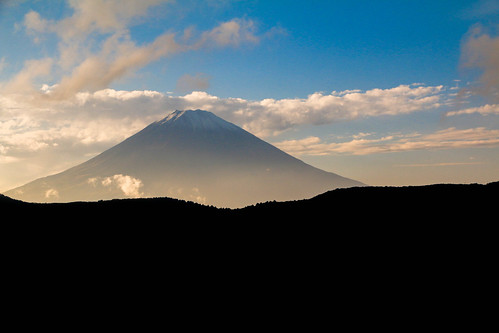 mountain japan skyline volcano scene
