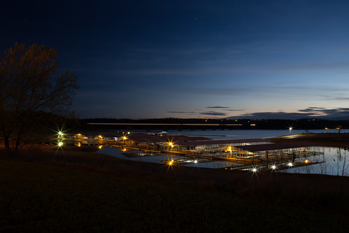sunset lake water night boats dock arkansas