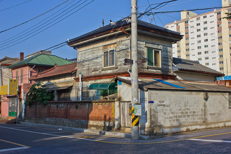 Intersection of colonial buildings, Gunsan, South Korea