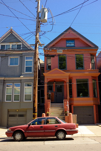 San Francisco - car and houses, Haight-Ashbury