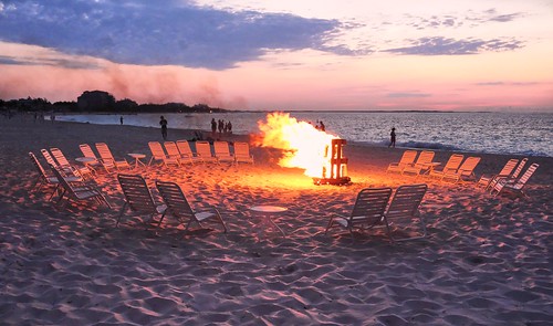 beach fire bay carribean grace bonfire turks caicos