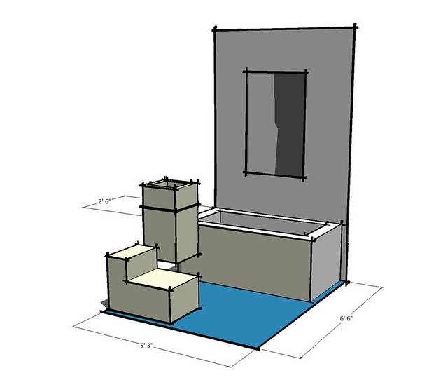 Ultra Rough Sketchup Model of the Bathroom