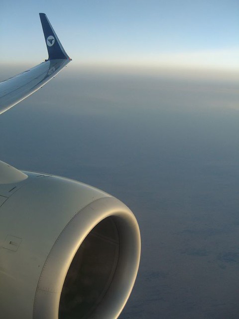 Flying over the Gobi Desert