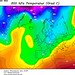 Teplota v hladině 850 hPa z 5. 3. 2005: zablokovaný Atlantik umožňuje arktického vzduchu sklouznout hluboko na jih Evropy, foto: Wetterzentrale.de