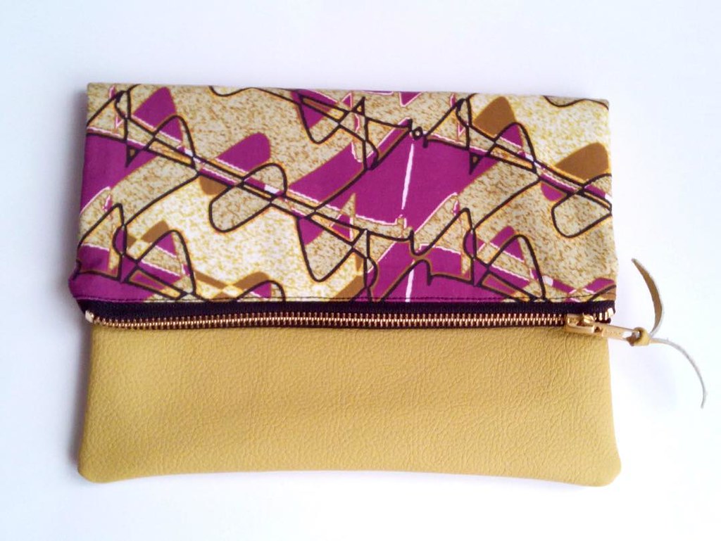New product, fold over clutch bag handmade with original …