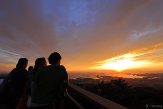 Sunset from Yumiharidake Observation Deck