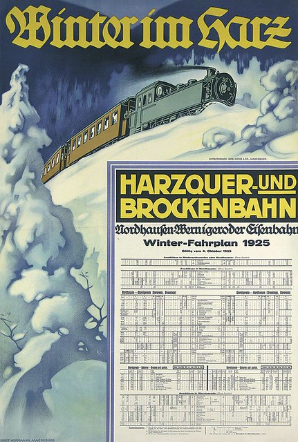 Winter in Harz, Harzquer- und Brockenbahn (1925)