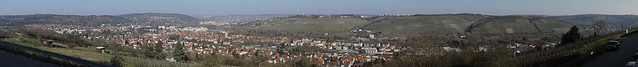 Panoramic view on Würzburg from the roadhouse Würzburg Nord