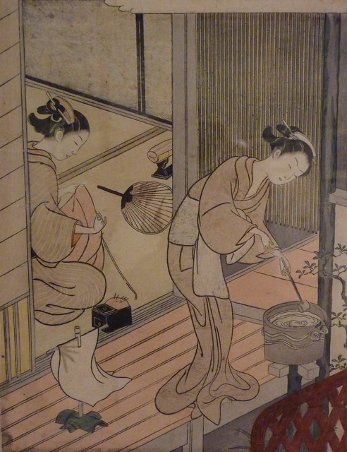 Two Women on a Veranda - Suzuki Harunobu 1765-70. V&A Museum