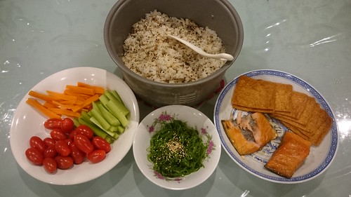 Julia's DIY sushi with hot smoked salmon, inari tofu, seaw… | Flickr