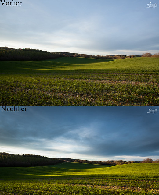 A Field - Before and after Posprocessing