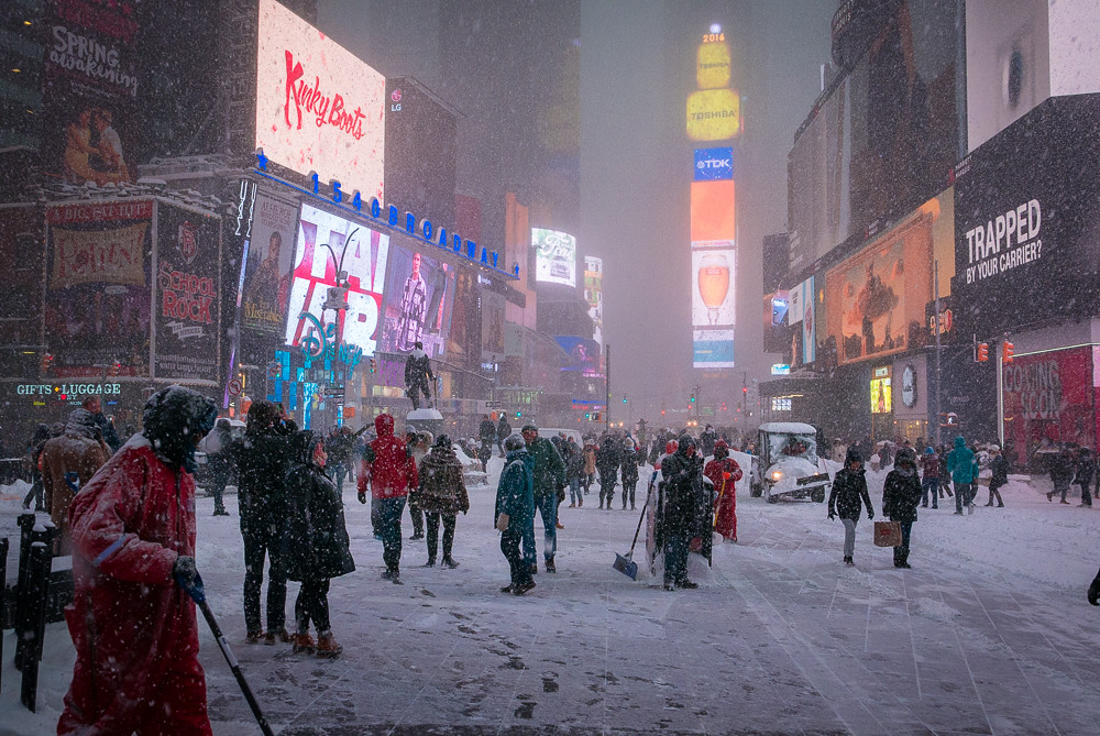 Times Square blizzard