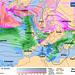 Předpovědní synoptická mapa pro 6. 1. (růžová barva značí sněžení, zelená déšť) z 2. 1., foto: Wetteronline.de