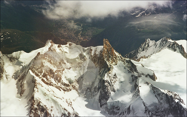 Magnificent aerial view of Alps DESKTOP