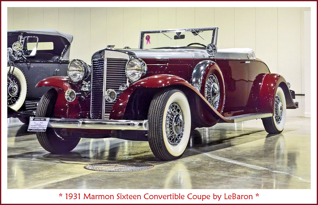 Picture 1931 Marmon Sixteen LeBaron Phaeton Ref. #54743 Factory Photo 