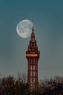 Moonset Blackpool Tower