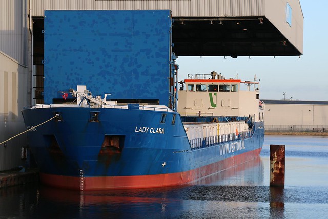 29th December 2015. Lady Clara in the dry loading bay at Goole Docks