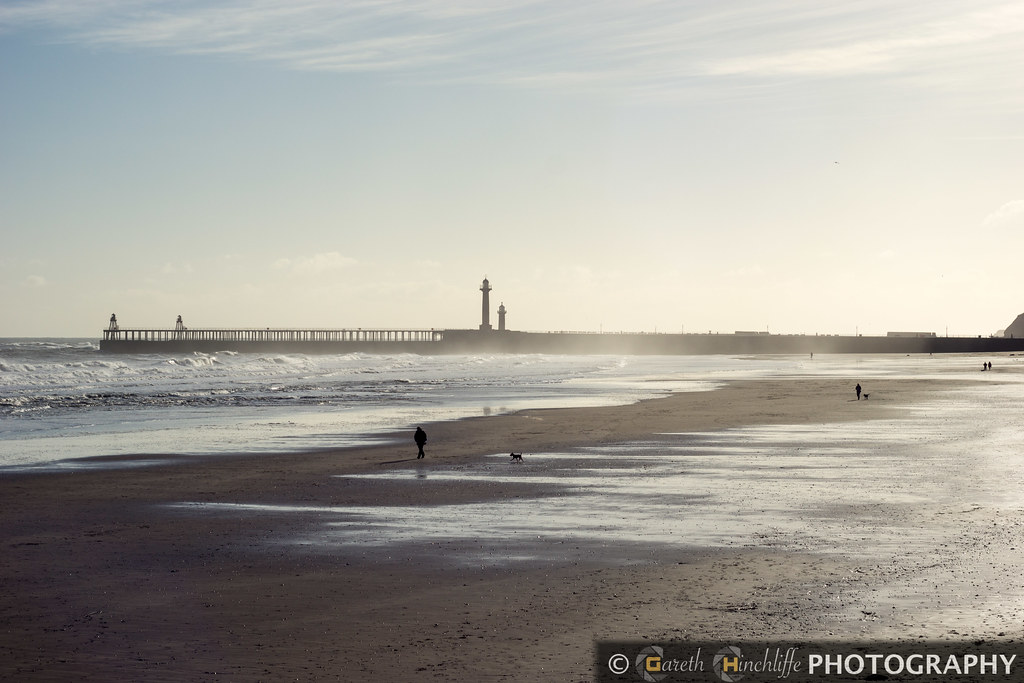 Early Morning Dog Walkers, Whitby Gaz Hinchliffe Flickr