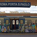555 and grafitti at Roma Porta S. Paolo