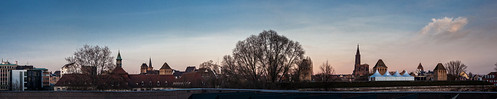 city winter panorama france evening abend frankreich dom strasbourg münster elsass kathedral strassburg