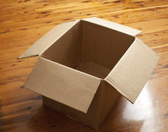 Emptied cardboard box