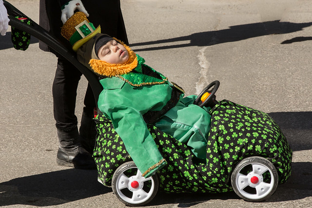 St Patrick: Sleeping leprechaun... or is he drunk?