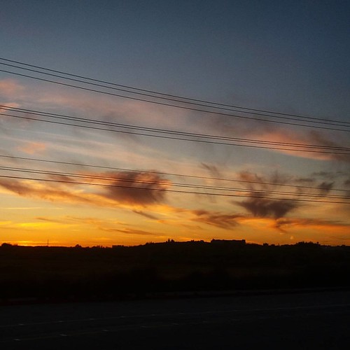Before sunset ~ #Tijuana #City #Sunset #Sky #Clouds #Colors #View #Ouside #Outdoor #Wire #Horizon #Road #México by israelus, square squareformat iphoneography instagramapp uploaded:by=instagram