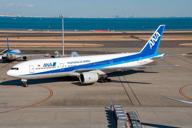JA741A ANA All Nippon Airways Boeing 777-200ER Tokyo Haneda