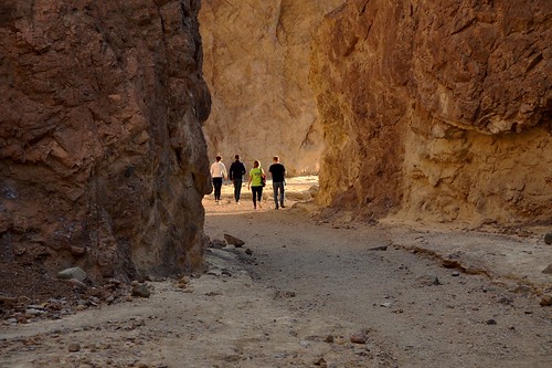 Hikers in Golden Canyon, Death Valley National Park, California