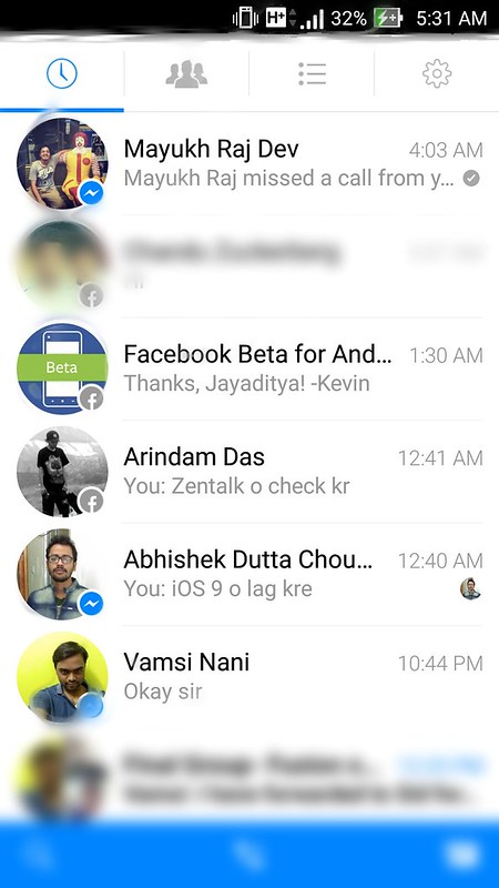 Facebook testing Material Design and multiple account support for Messenger. http://igw.link/20dYZk0