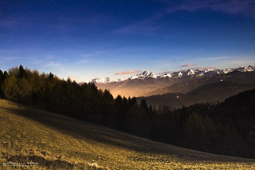 mountain snow alps night landscape star nightscape lombardy