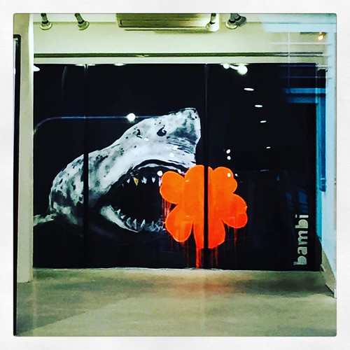 Shark Attack! Artyliscious #London #art #contemporaryart #walkingthecity #streetphotography #shark #flower #sharkattack by #bambi | by anjiconnell