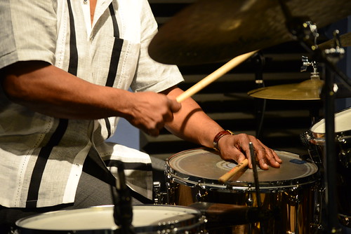 Herlin Riley at WWOZ. Photo by Marc PoKempner