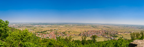 blue sky panorama castle field germany village view panoramic land schloss rhine rhein hambach panoramicview hambacher schlos pflaz hambacherschloss hambachcastle