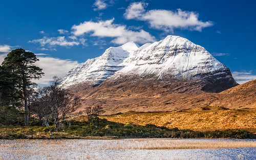 clair highlands loch mountain scotland snow torridon winter kinlochewe unitedkingdom liathach