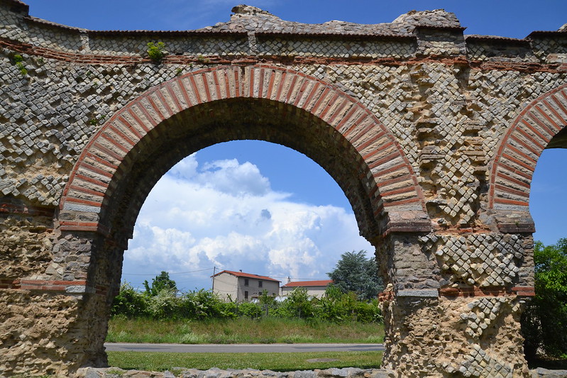 Romans aqueduct dating from the first century near Lyon, France