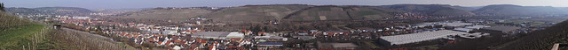 Panoramic view on Würzburg from the Feldgeschworenen-Pavillon