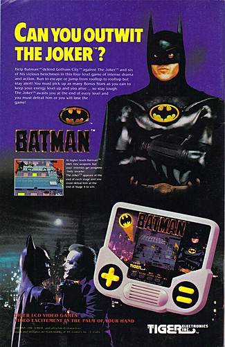 TIGER ELECTRONICS :: "BATMAN" Handheld LCD VIDEO  GAME; "CAN YOU OUTWIT THE JOKER ?" v. ii (( 1989 )) by tOkKa