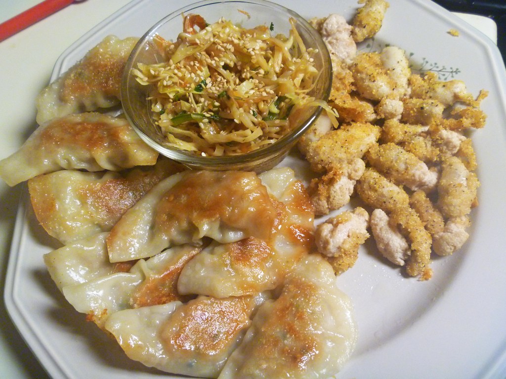Rooster Testicles and Pot Stickers