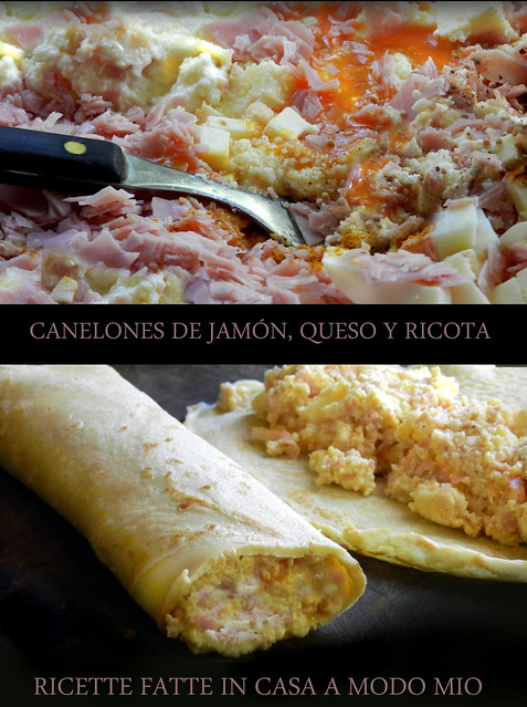 Canelones de Jamon, queso y ricota  - Diaz De Vivar Gustavo