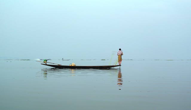 Birmanie, Lac Inlé: sérénité matinale