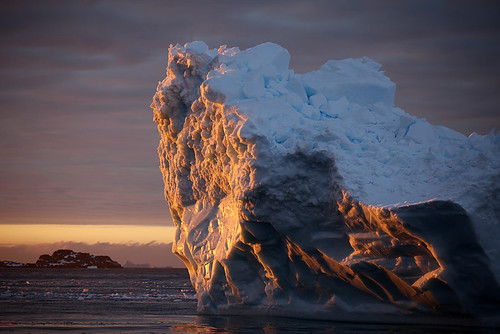 Sunset iceberg