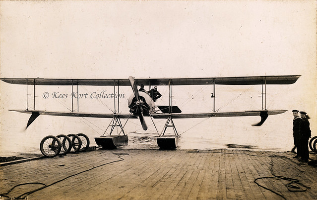 The AGO [Aviatiker Gustav Otto] biplane floatplane patterned on the Avro Type 503 [Germany, 1914]