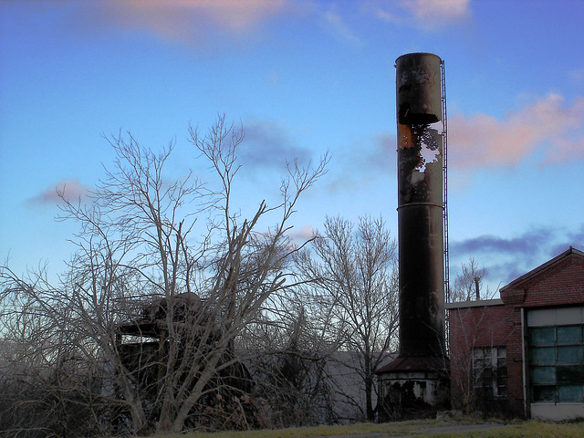 rusty smokestack