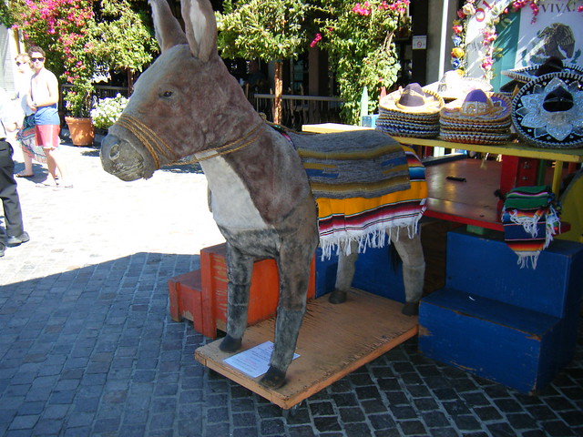 Jorge the Donkey.   Olvera Street market, Los Angeles, America USA