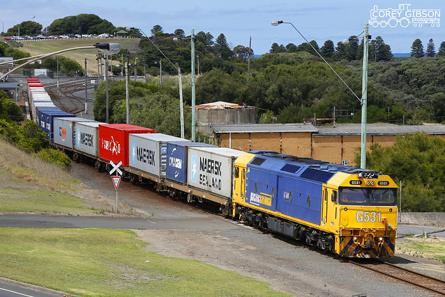 G531 with the 9203 down Warrnambool Freight.