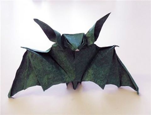 Origami Fledermaus Falten Anleitung Diy Dekoking Htt