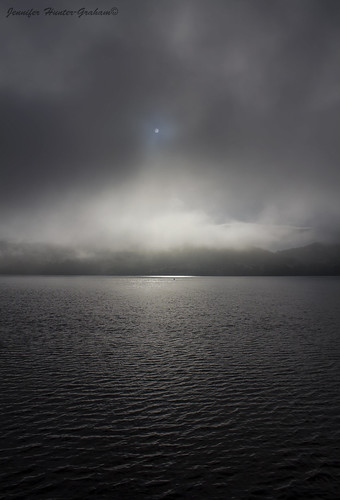 morning light bw white black reflection water fog clouds river dark landscape tasmania